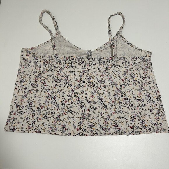 EUC American Eagle XXL Tie-Front Tank Top with Delicate Floral Pattern - Picture 9 of 13